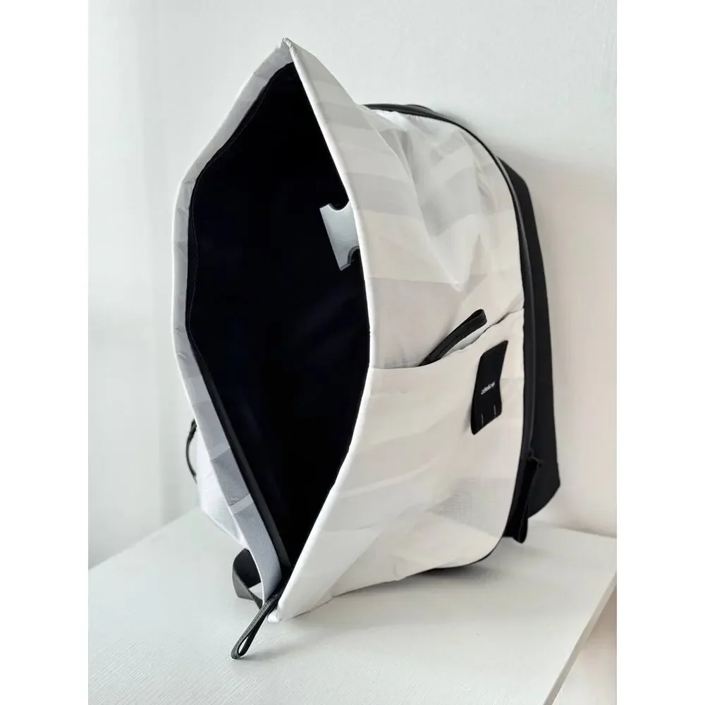 Cote and Ciel White Layered Isar Backpack Technical Ripstop